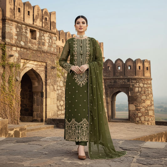 Winter- Asim Jofa Embroidered Dhanak 3-PC