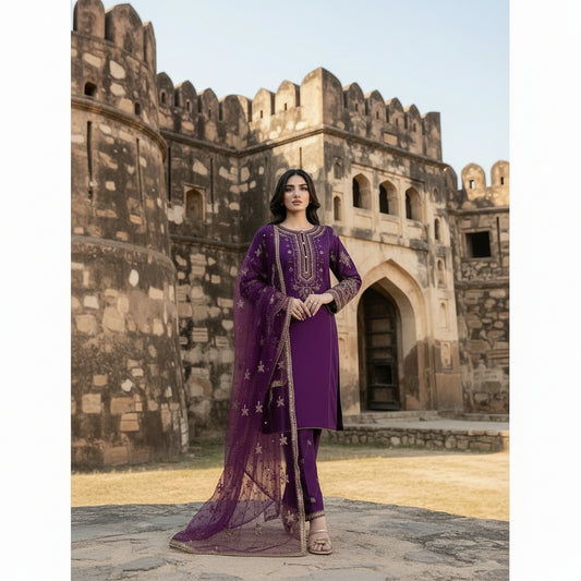 Winter - Mughaliaz -Embroidered Dhanak 3-PC Regular price