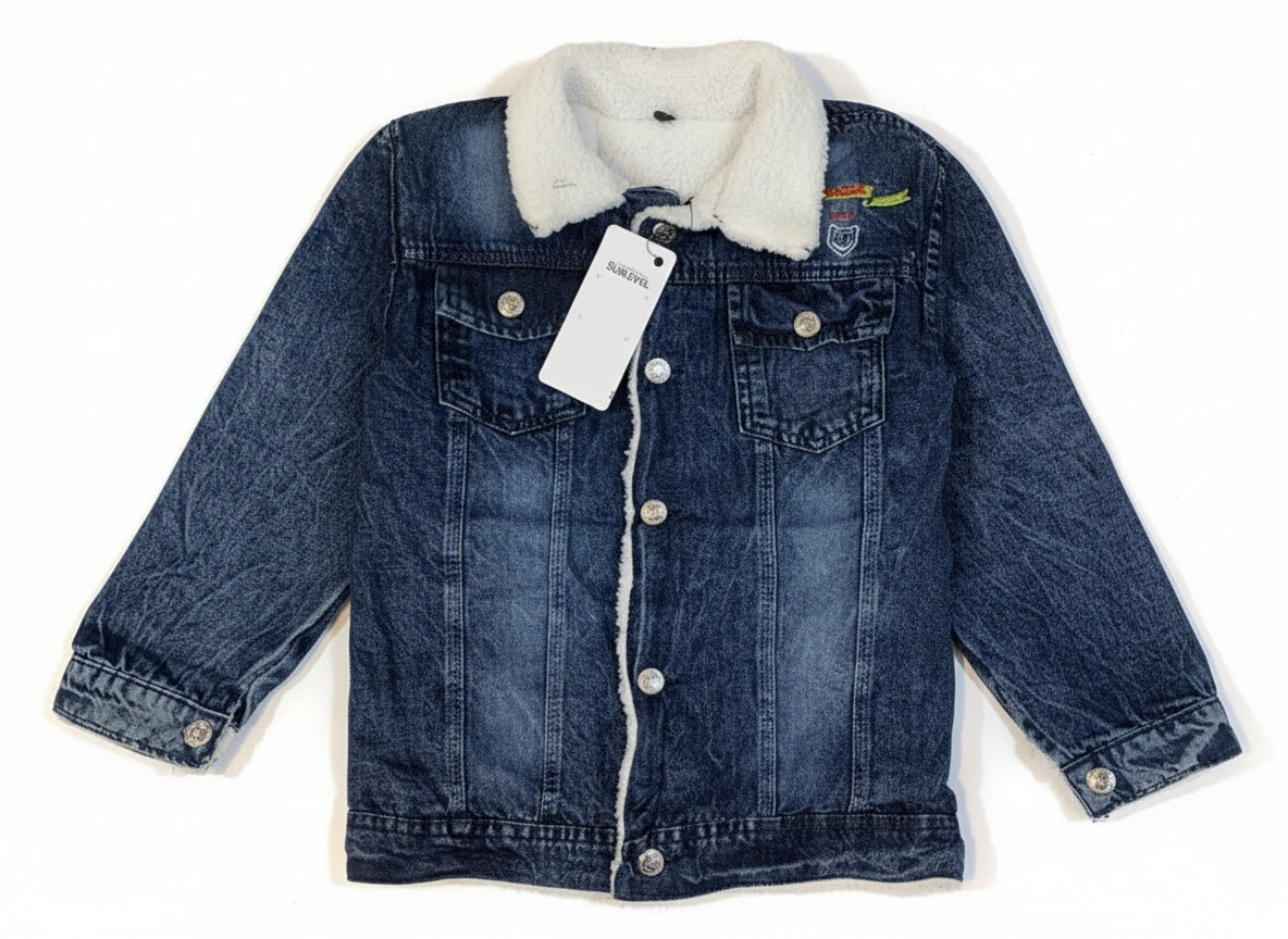 Kids Sherpa-Lined Denim Jacket