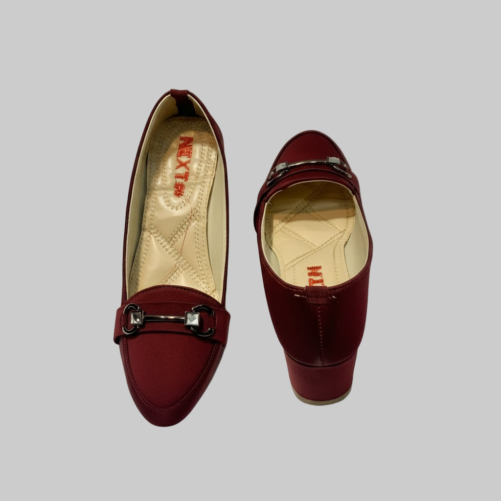Ladies Elegant Mehroon Pump Shoes