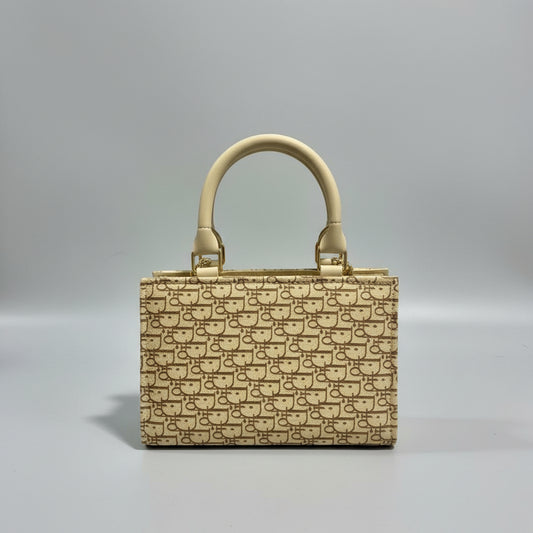 Trendy Printed Handbag oF-white