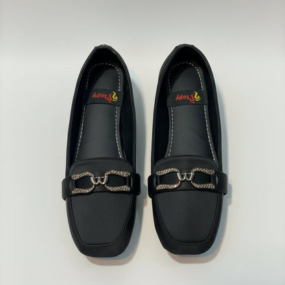 Women's Elegant Comfort Loafers – Black & Grey