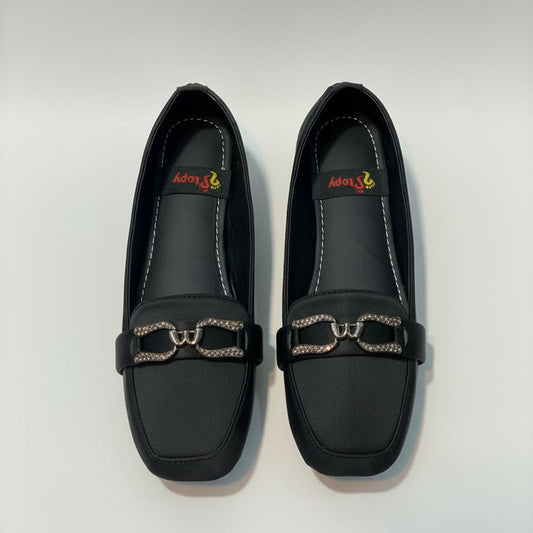 Women's Elegant Comfort Loafers – Black & Grey