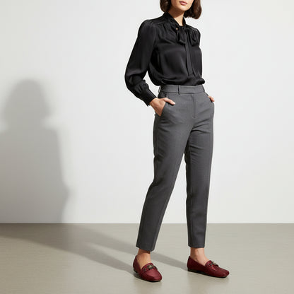 Crown logo Women Red Flat pumps