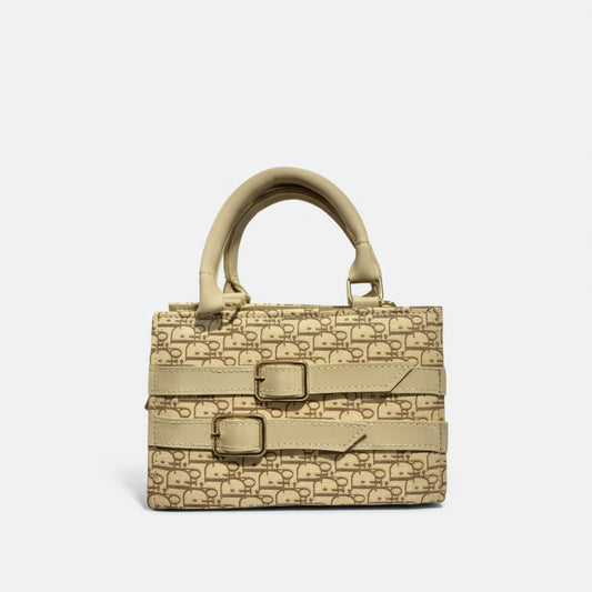 Trendy Printed Handbag oF-white